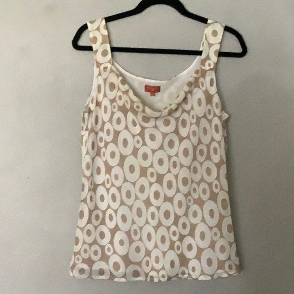 Short sleeve blouse tan color